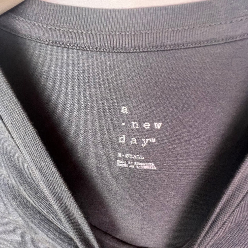 A New Day Womens Short Sleeve Maxi T-Shirt Dress Dark Gray XS - Picture 4 of 6